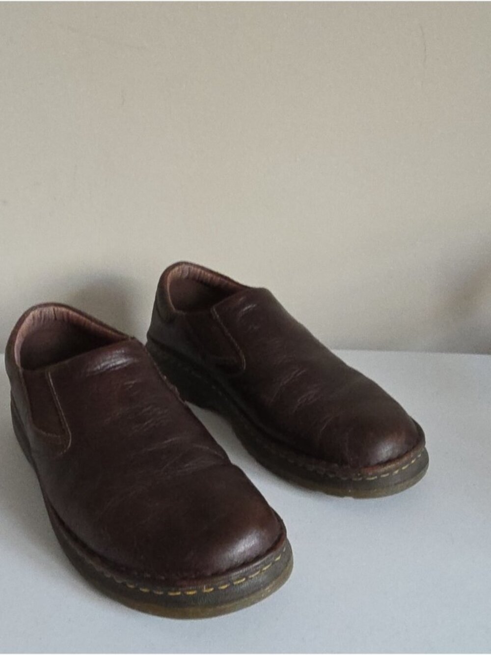 DR.MARTENS | Orson Men's Leather Slip-On Shoes Brown Sz 10 - Picture 2 of 6